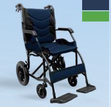 Redgum Comfortlite Transit Wheelchair 18" - Steel Blue