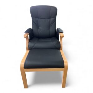 Howard Easy Chair Push Back Recliner with Stool - EX DEMO